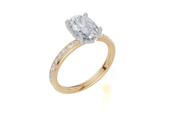 18ct Yellow Gold Oval Cut 1.91 Carat tw of Lab-Grown Diamond Ring