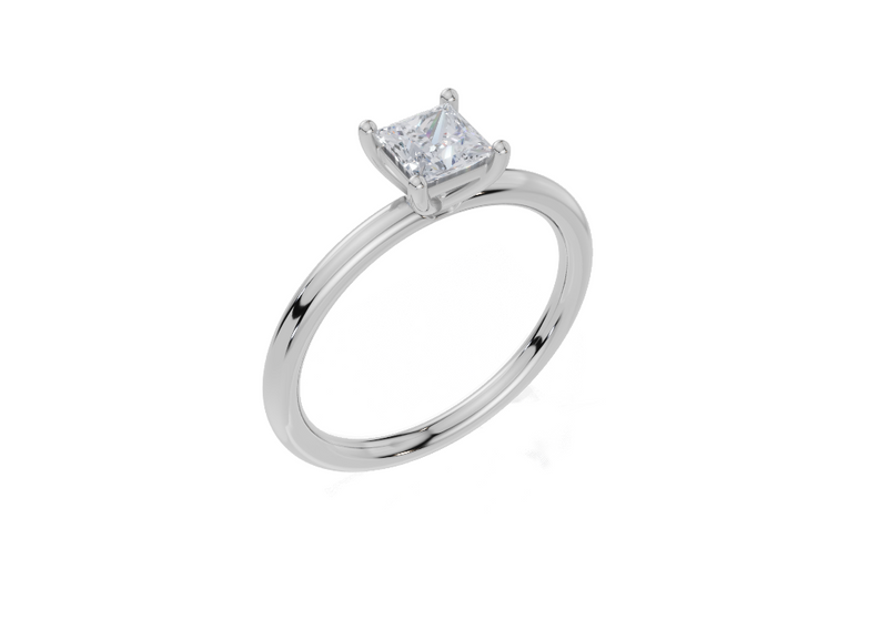 18ct White Gold Princess Cut 0.50 Carat of Diamond Ring