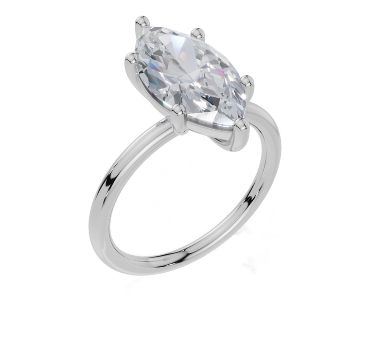 18ct White Gold Marquise Cut 3.00 Carat of Diamond Ring
