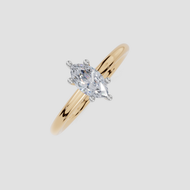 18ct Yellow Gold Natural Marquise Cut 0.50 Carat of Diamond Ring