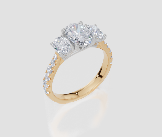 18ct Yellow Gold Oval Cut 2.03 Carat tw of Diamond Ring