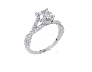18ct Yellow Gold Round Cut 1.30 Carat tw of Diamond Ring