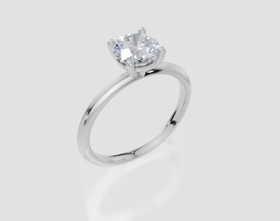 18ct White Gold Round Cut 1.00 Carat of Diamond Ring