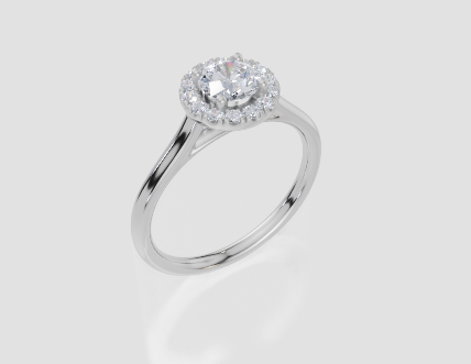 18ct White Gold Round Cut 0.68 Carat tw of Diamond Ring