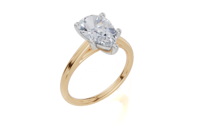 18ct Yellow Gold Pear Cut 2.00 Carat of Diamond Ring