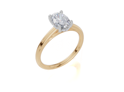 18ct Yellow Gold Oval Cut 1.05 Carat tw of Diamond Ring
