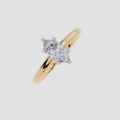 18ct Yellow Gold Natural Marquise Cut 0.50 Carat of Diamond Ring