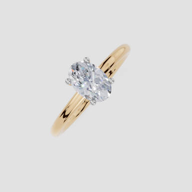 18ct Yellow Gold Natural Oval Cut 0.75 Carat of Diamond Ring