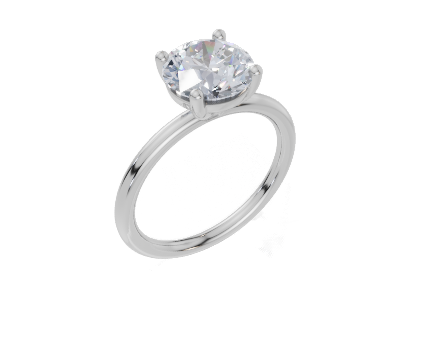 18ct White Gold Round Cut 2.00 Carat of Lab-Grown Diamond Ring