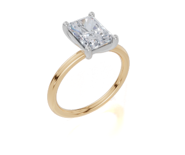 18ct Yellow Gold Radiant Cut 2.00 Carat of Lab-Grown Diamond Ring