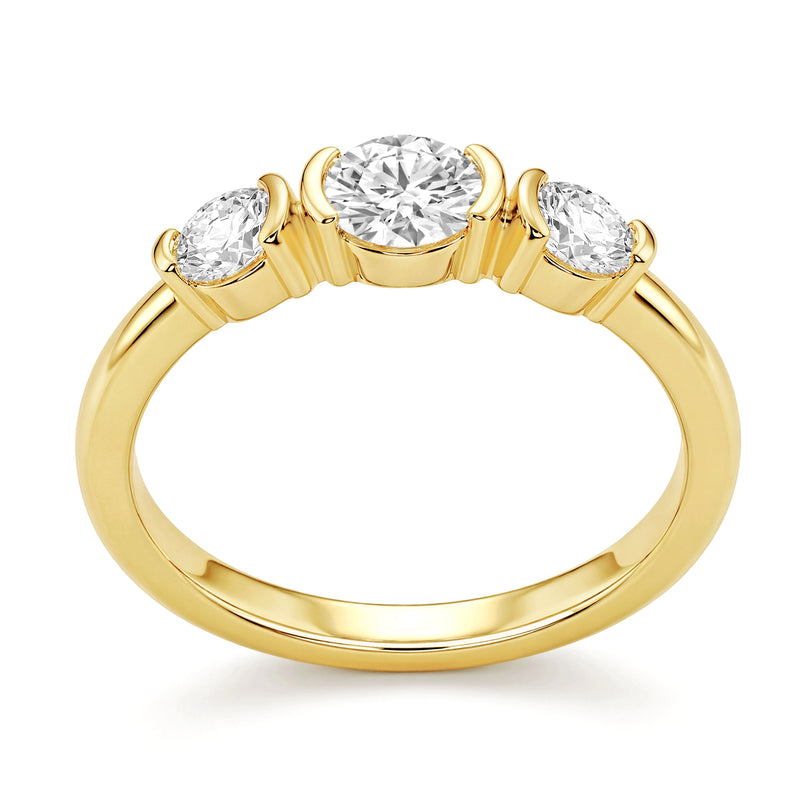 9ct Yellow Gold Round Cut 1.20ctw Diamond Ring