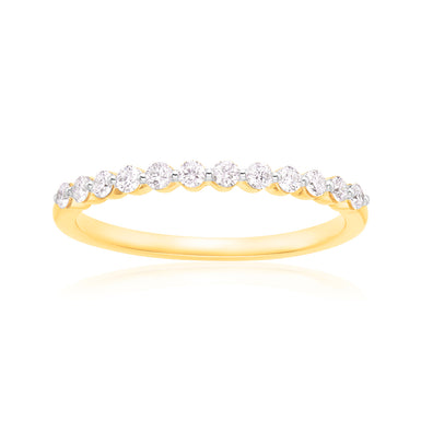 Halo 18ct Yellow Gold 0.25 Carat tw Diamond Band