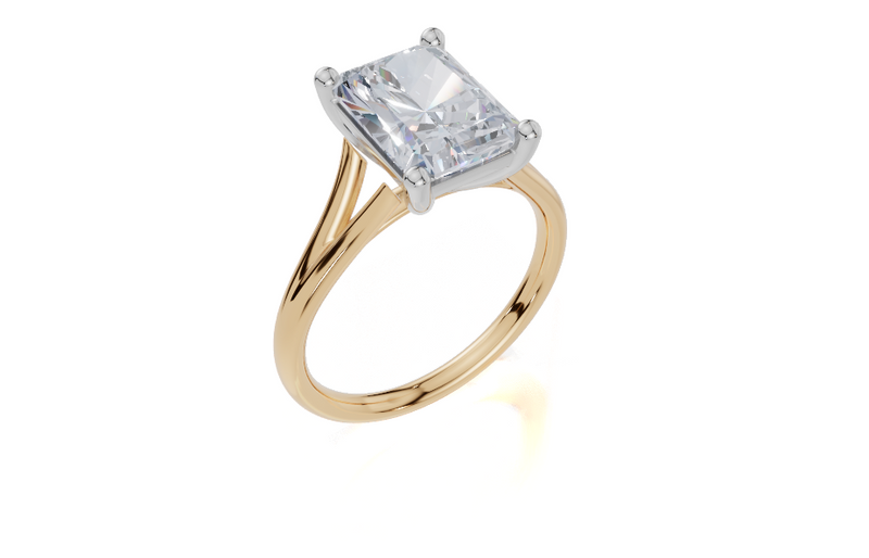18ct Yellow Gold Radiant Cut 3.00 Carat of Lab-Grown Diamond Ring