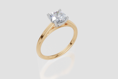 18ct Yellow Gold Round Cut 1.00 Carat of Diamond Ring