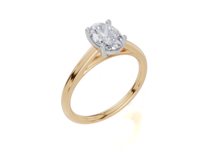 18ct Yellow Gold Oval Cut 1.00 Carat of Diamond Ring