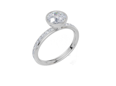 18ct White Gold Round Cut 1.32 Carat tw of Diamond Ring