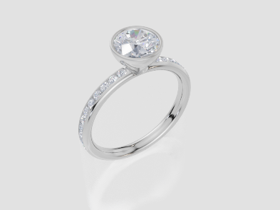 18ct White Gold Round Cut 1.32 Carat tw of Diamond Ring