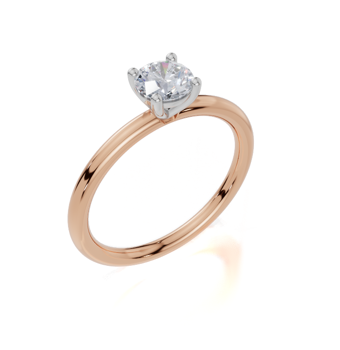 18ct Rose Gold Round Cut 0.50 Carat of Diamond Ring