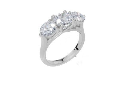 18ct White Gold Round Cut 2.50 Carat tw of Diamond Ring