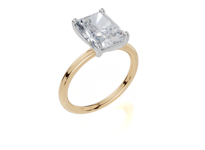 18ct Yellow Gold Radiant Cut 3.00 Carat of Lab-Grown Diamond Ring