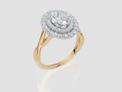 18ct Yellow Gold Oval Cut 1.51 Carat tw of Diamond Ring
