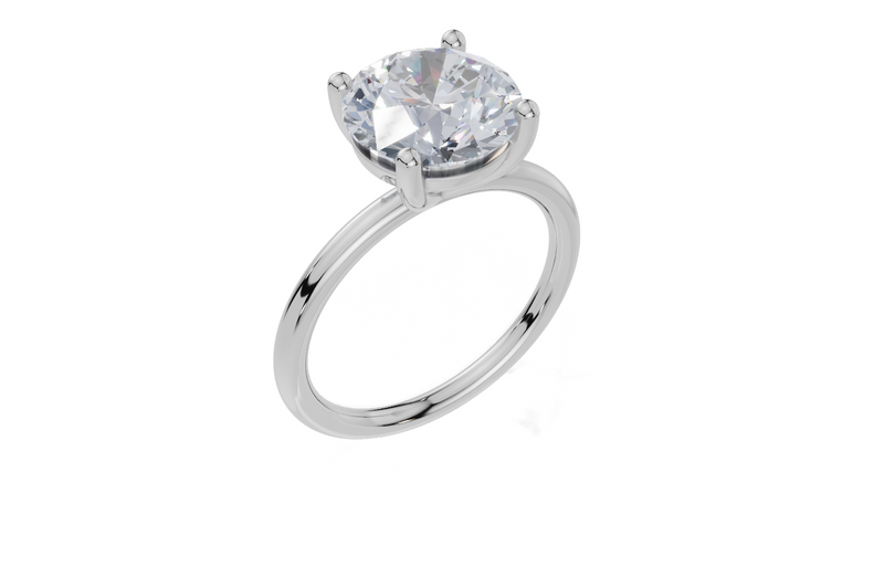 18ct White Gold Round Cut 3.00 Carat of Diamond Ring