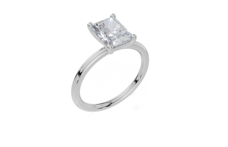 18ct White Gold Radiant Cut 1.50 Carat of Diamond Ring
