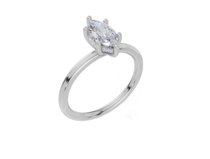 18ct White Gold Marquise Cut 0.80 Carat tw of Diamond Ring