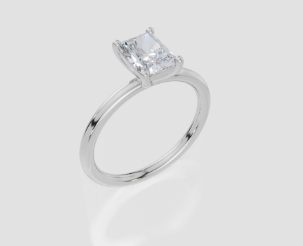 18ct White Gold Radiant Cut 1.00 Carat of Lab-Grown Diamond Ring