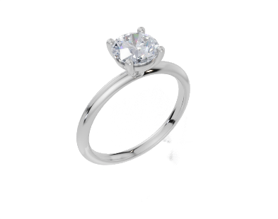 18ct White Gold Round Cut 1.00 Carat of Diamond Ring