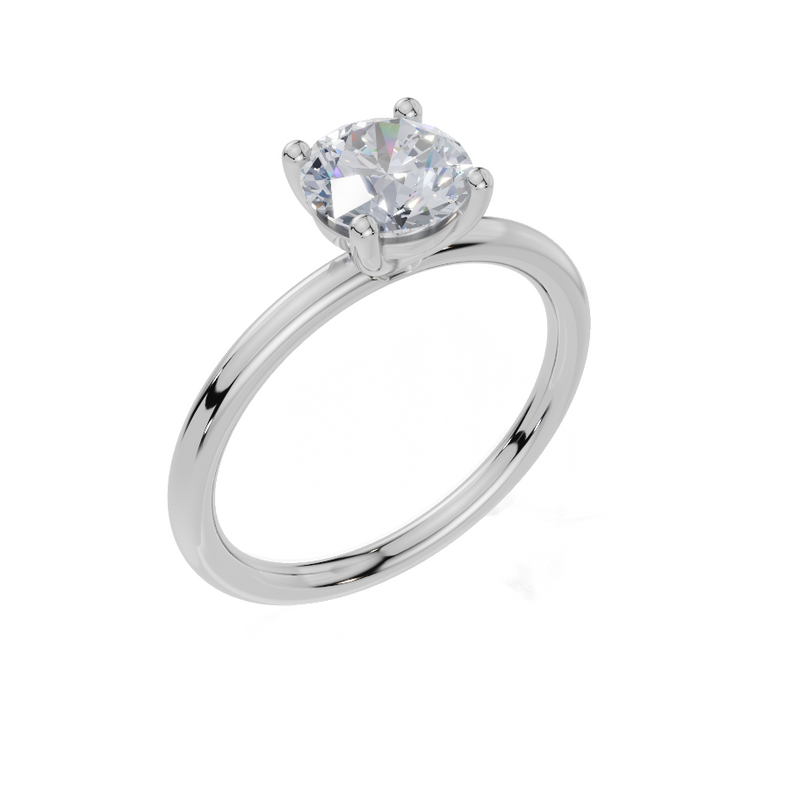 18ct White Gold Round Cut 1.00 Carat of Diamond Ring