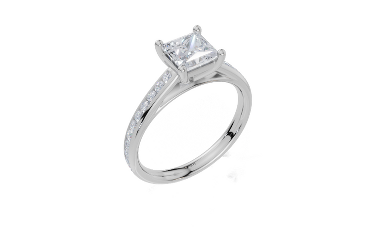 18ct White Gold Princess Cut 1.32 Carat tw of Diamond Ring