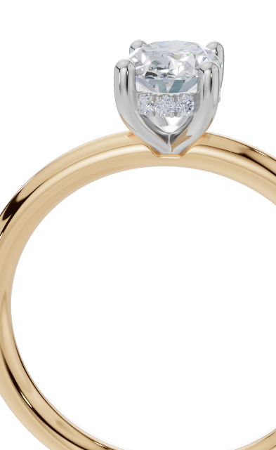 18ct Yellow Gold Oval Cut 0.80 Carat tw of Diamond Ring