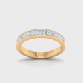 18ct Yellow Gold Round Brillant & Baguette Cut with 1/2 CARAT tw of Diamonds Ring