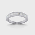18ct White Gold Round Brillant & Baguette Cut with 1/2 CARAT tw of Diamonds Ring
