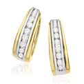 9ct Yellow Gold Round Brilliant Cut with 1/4 CARAT tw of Diamonds Earrings