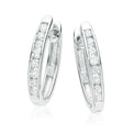9ct White Gold Round Brilliant Cut with 1/4 CARAT tw of Diamonds Earrings
