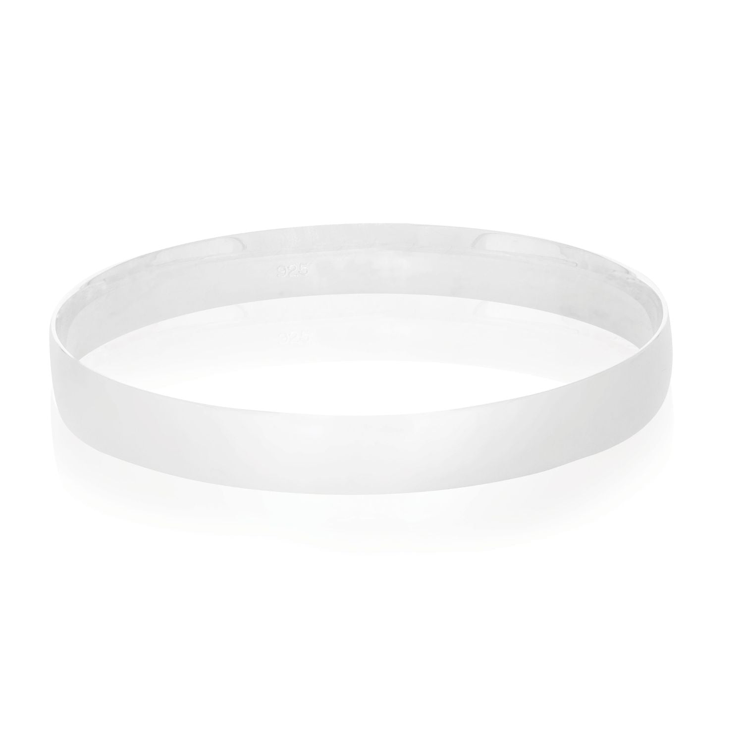 Sterling Silver 68x10mm Polished Bangle