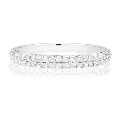 Vera Wang Love 18ct White Gold Round Brilliant Cut with 0.38 Carat tw of Diamonds Ring