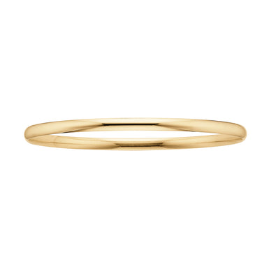 9ct Yellow Gold 63x3mm Solid Bangle