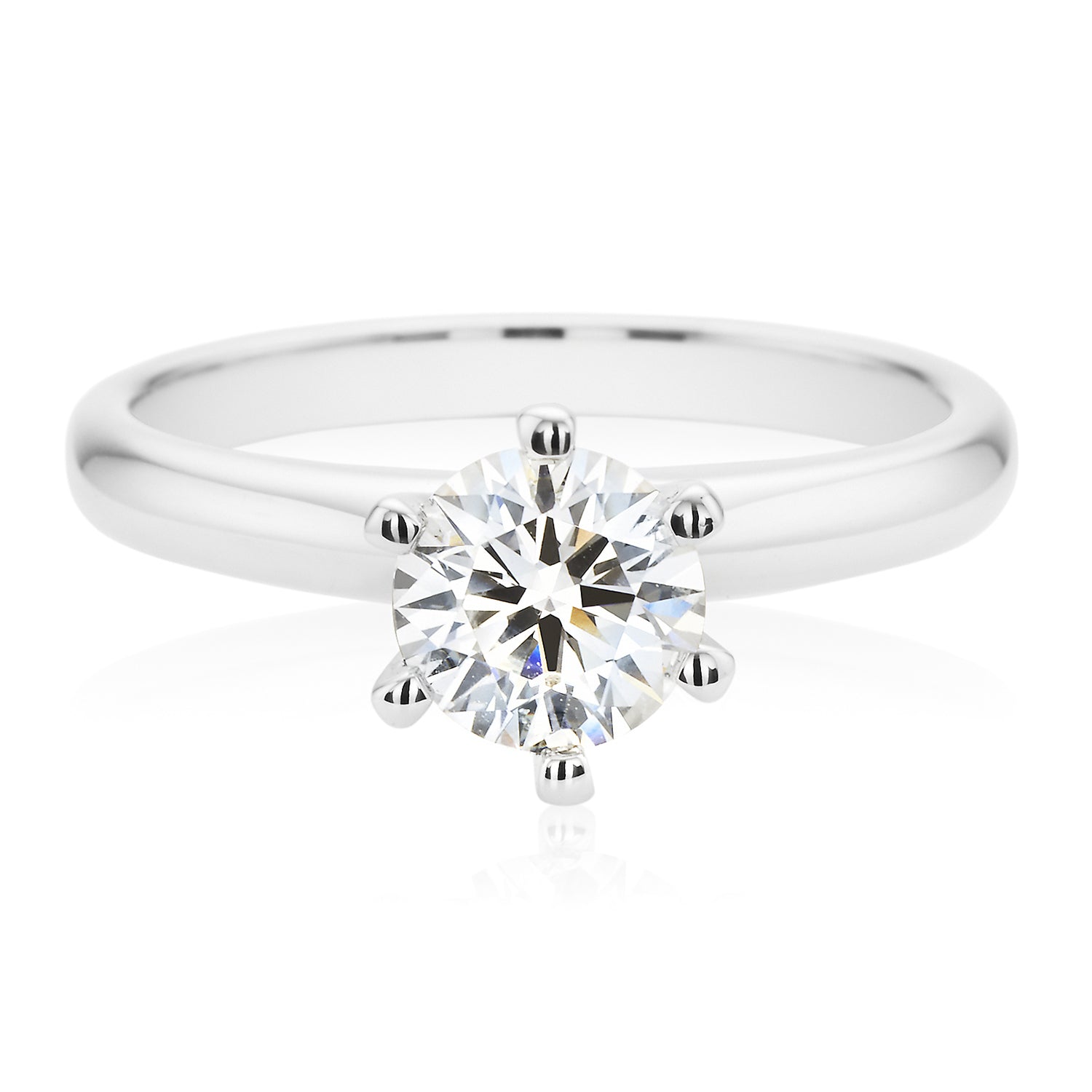 Promise 18ct White Gold Round Brilliant Cut with 1 CARAT of Diamond Ring