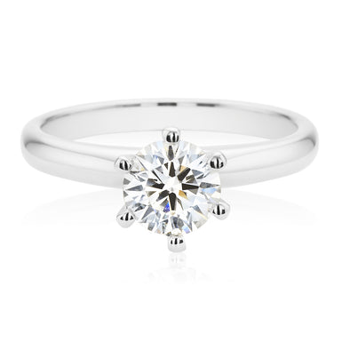 Promise 18ct White Gold Round Brilliant Cut with 1 CARAT of Diamond Ring