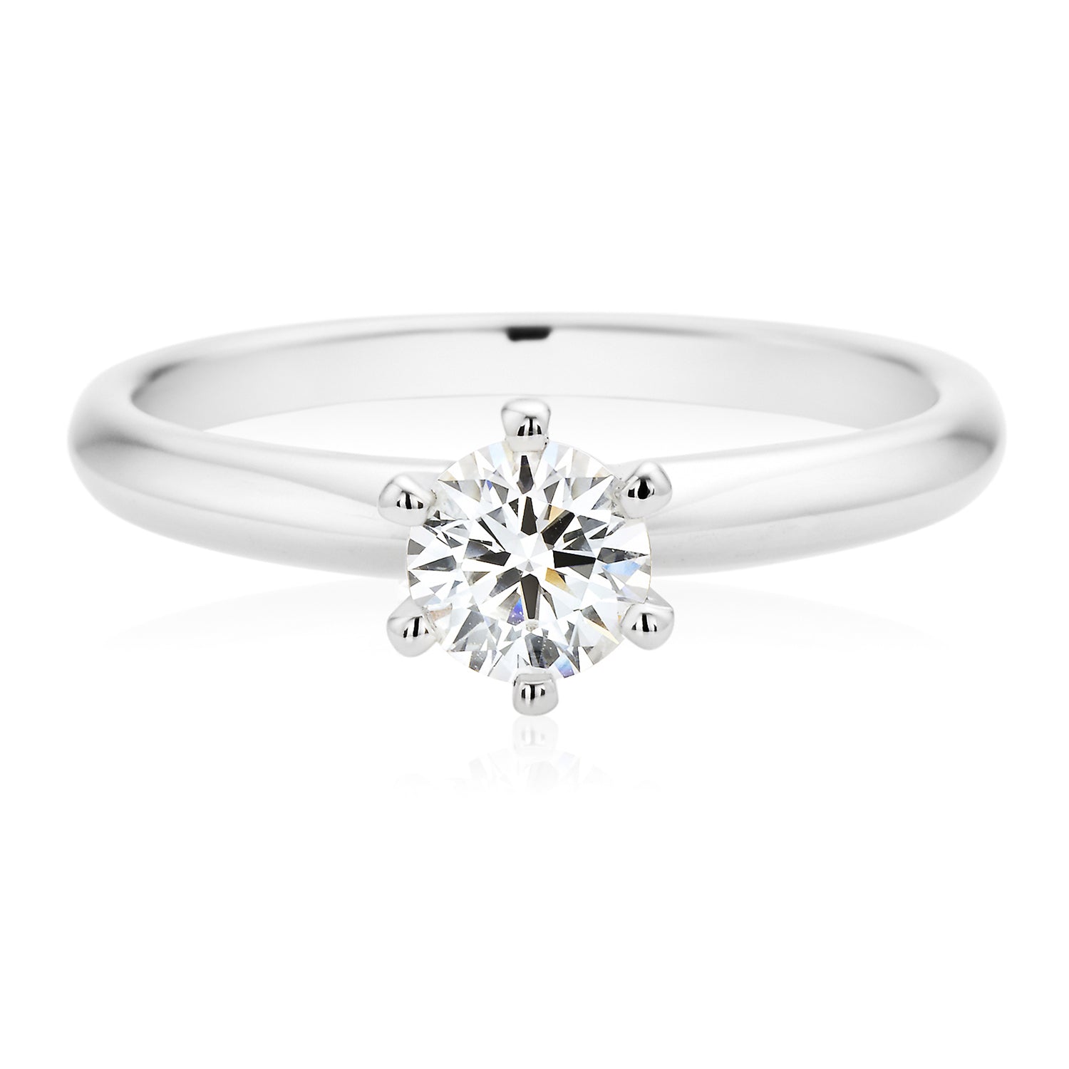 Promise 18ct White Gold Round Brilliant Cut with 1/2 CARAT of Diamonds Ring