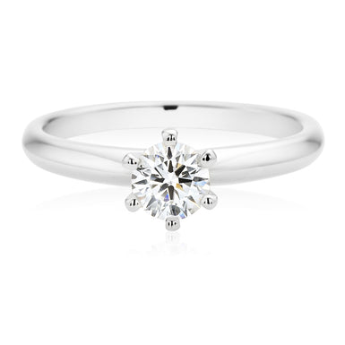 Promise 18ct White Gold Round Brilliant Cut with 1/2 CARAT of Diamonds Ring