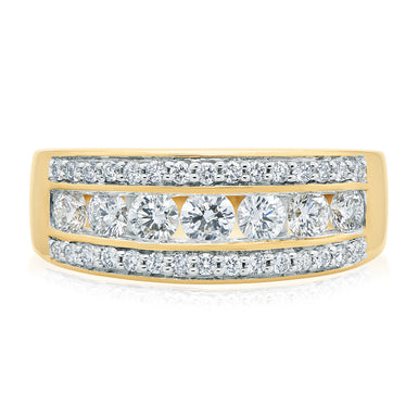 18ct Yellow Gold Round Brilliant Cut with 1 CARAT tw of Diamonds Ring
