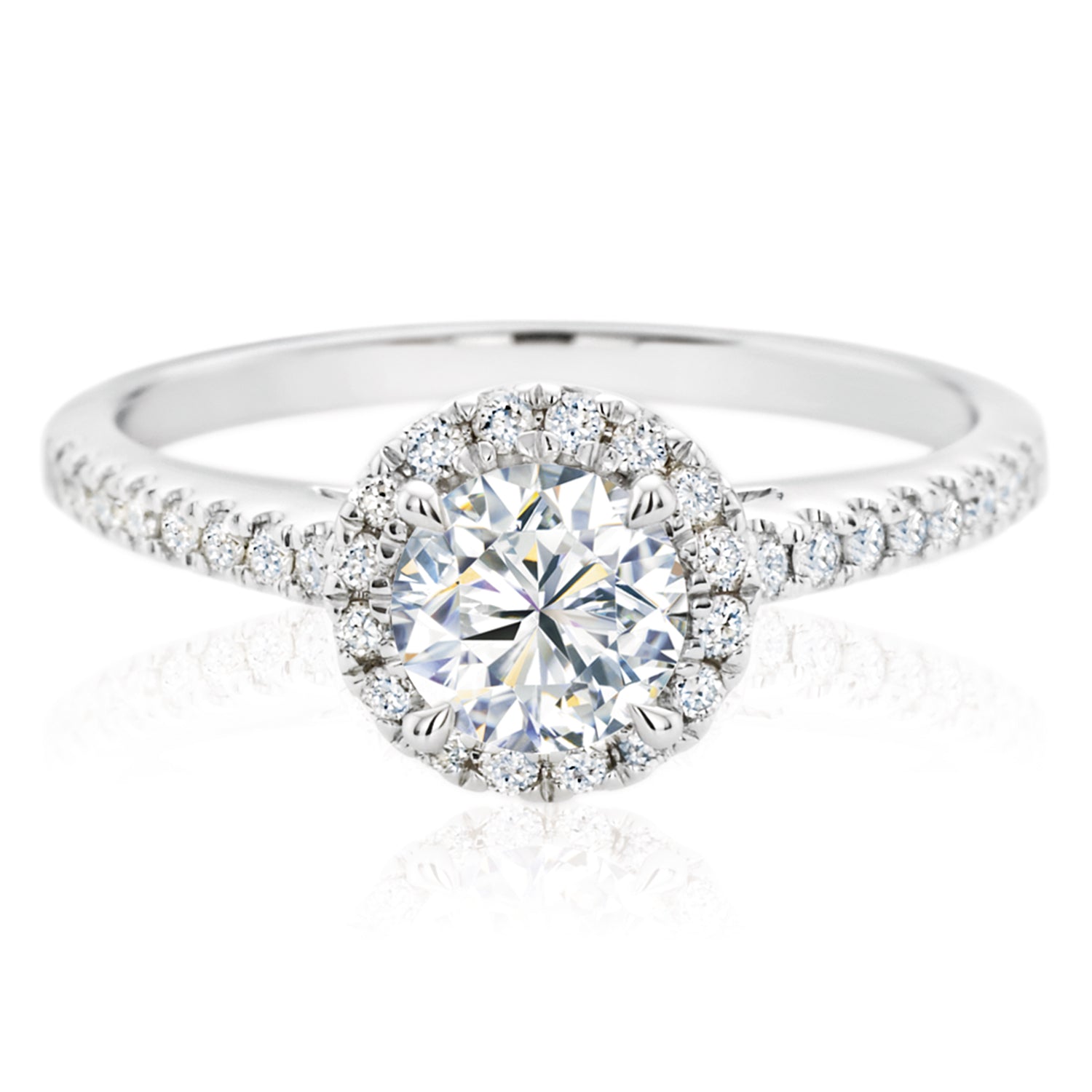 Forevermark 18ct White Gold Round Cut with 0.94 CARAT tw of Diamonds Ring