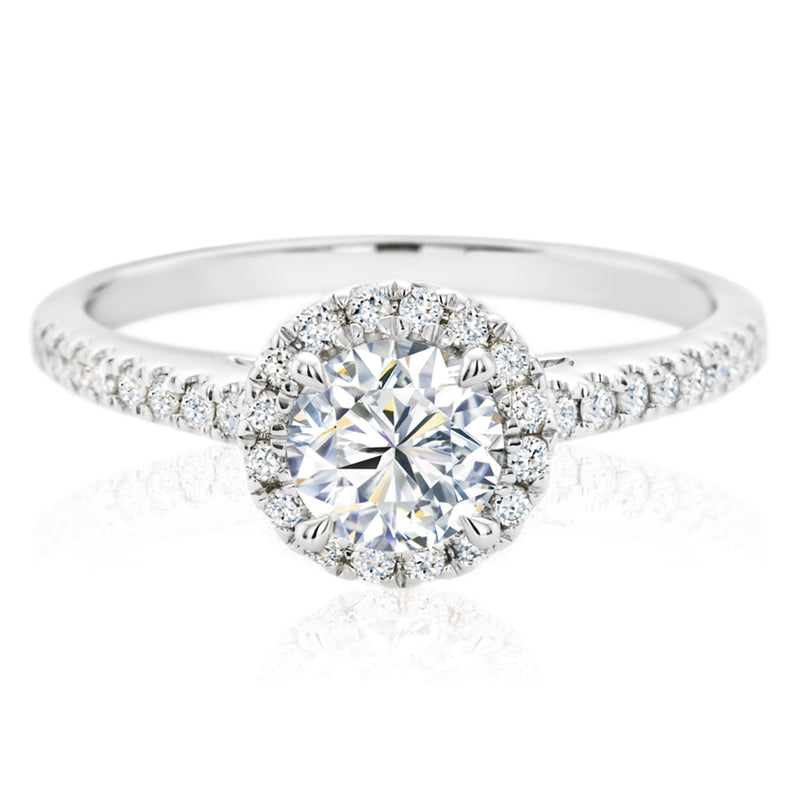 Forevermark 18ct White Gold Round Cut with 0.94 CARAT tw of Diamonds Ring