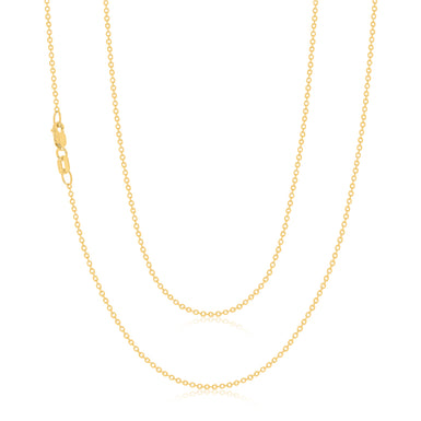 9ct Yellow Gold 45cm Cable Chain