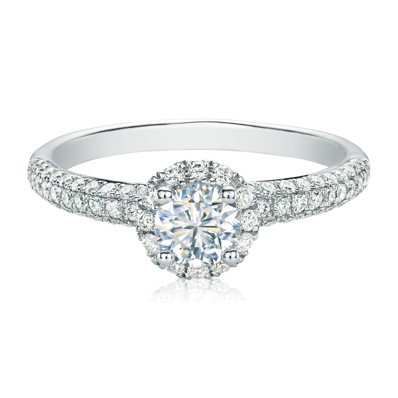 Forevermark 18ct White Gold Round Cut with 1 CARAT tw of Diamonds Ring
