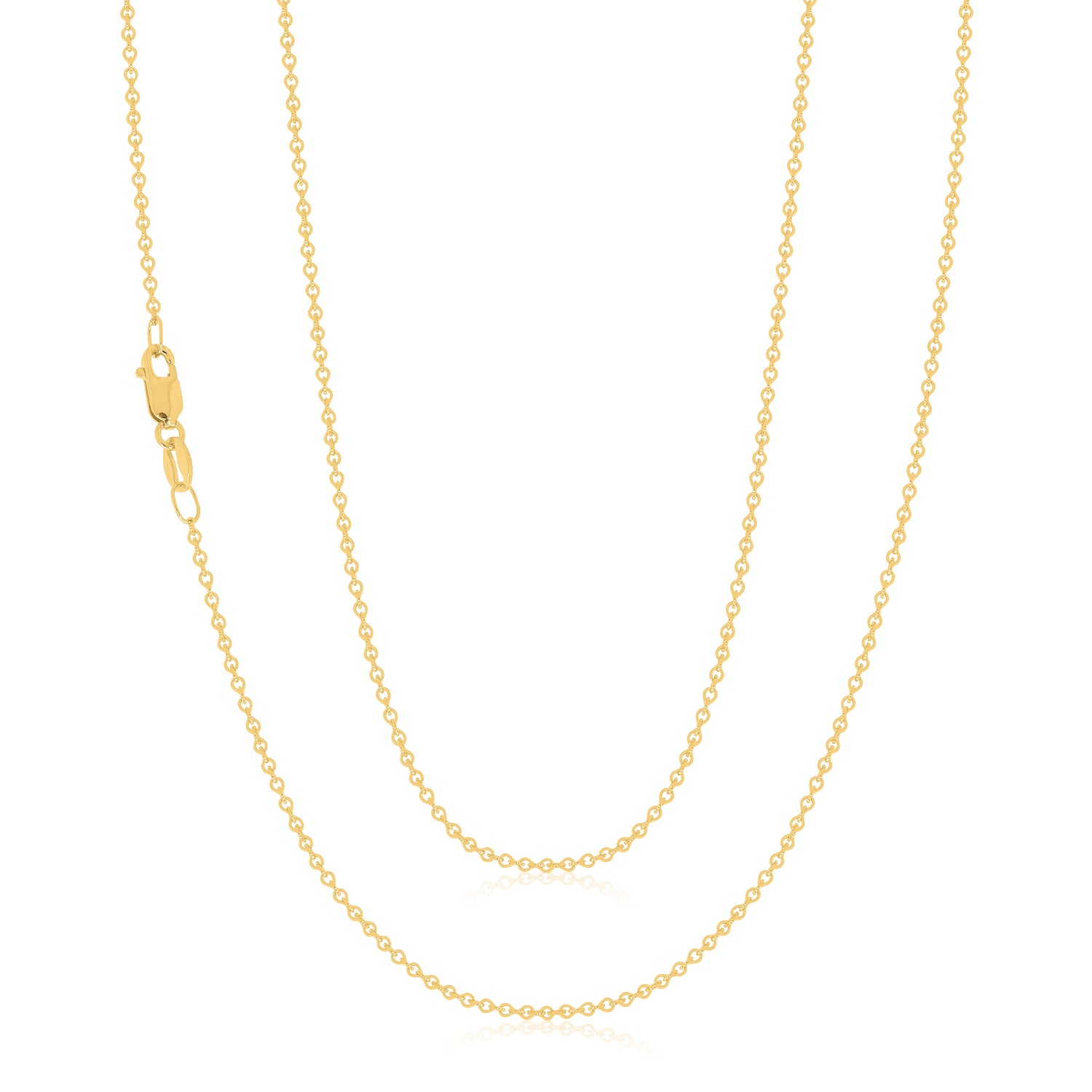 9ct Yellow Gold 55cm Round Belcher Chain – Mazzucchelli's